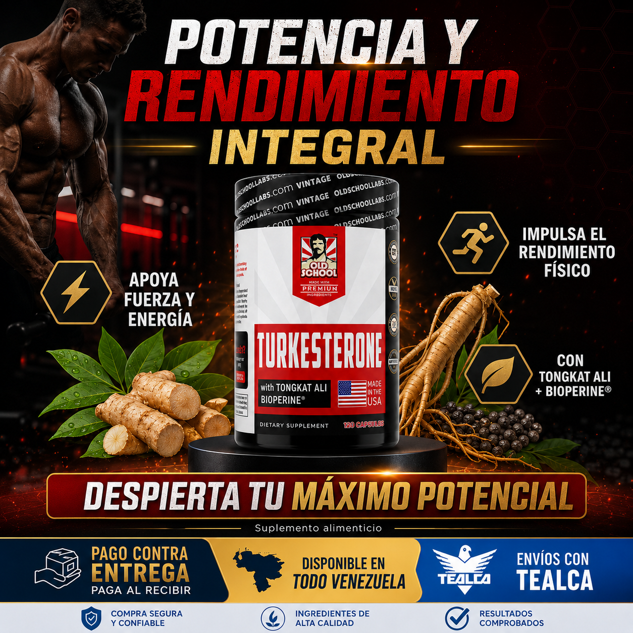 Turkesterone Original – 120 Cápsulas / 40 Días
